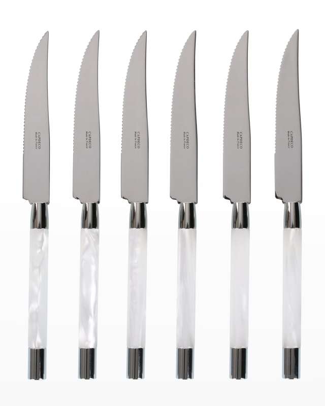 Conty 6-Piece Steak Knives, White