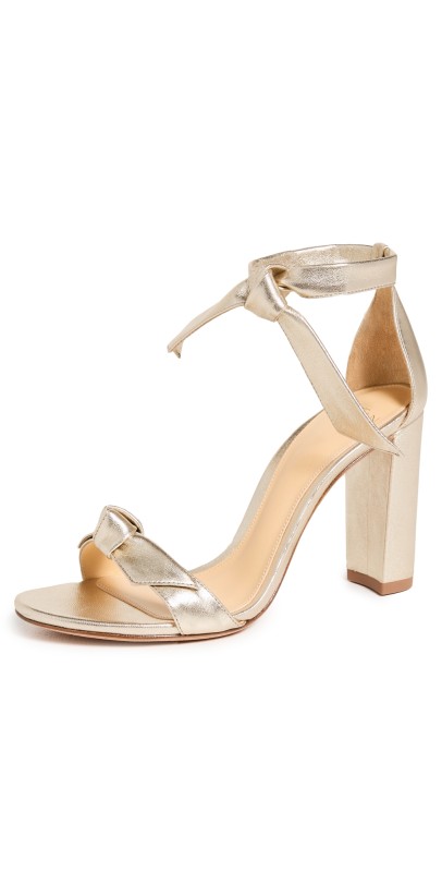 Alexandre Birman 90mm Clarita Block Sandals Golden