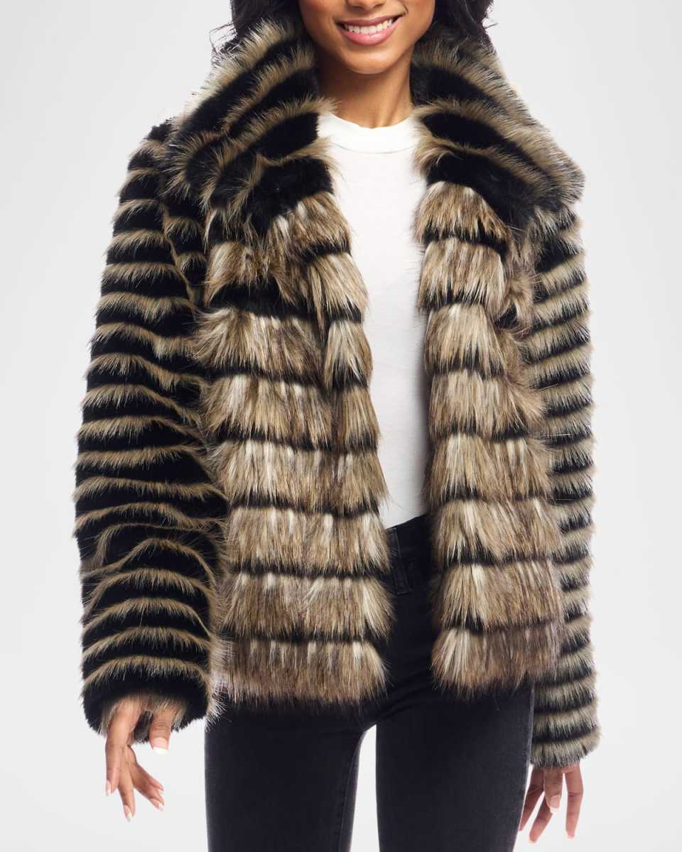 Front Row Faux Fox Jacket