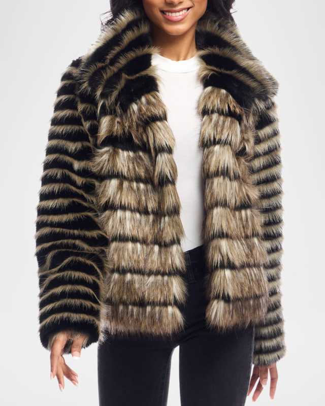 Front Row Faux Fox Jacket