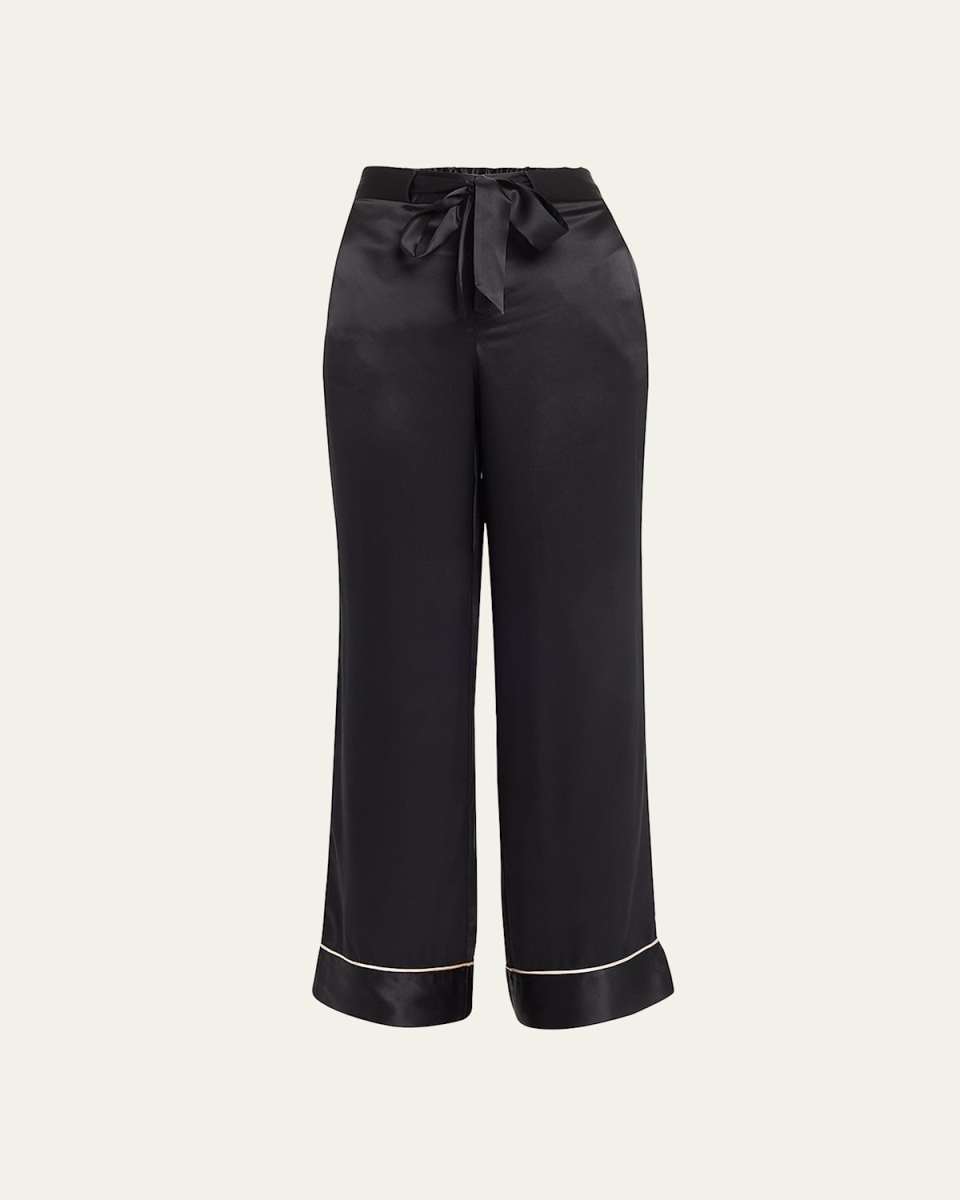 Kiki Straight-Leg Silk Lounge Pants