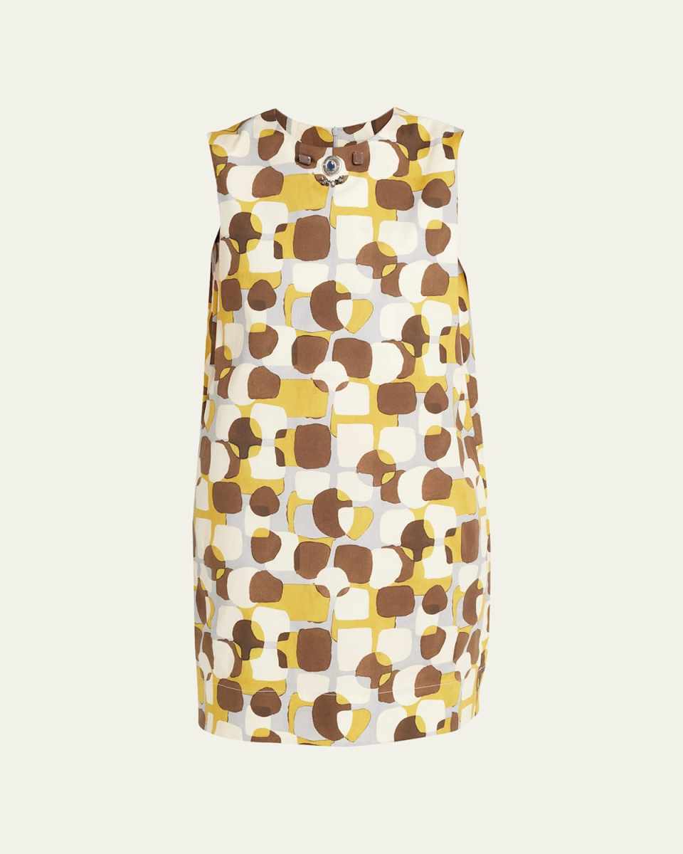 Alessia Geometric-Print Shift Dress