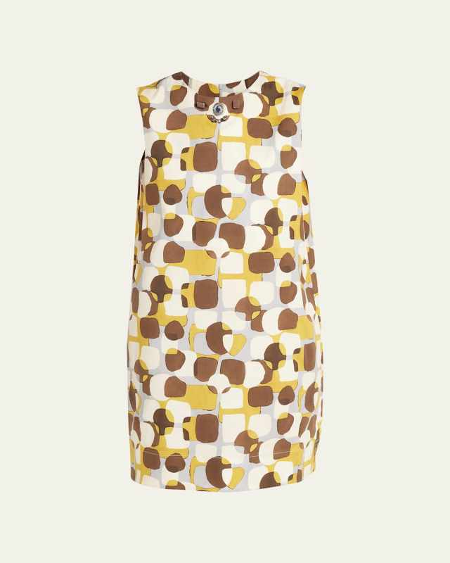 Alessia Geometric-Print Shift Dress