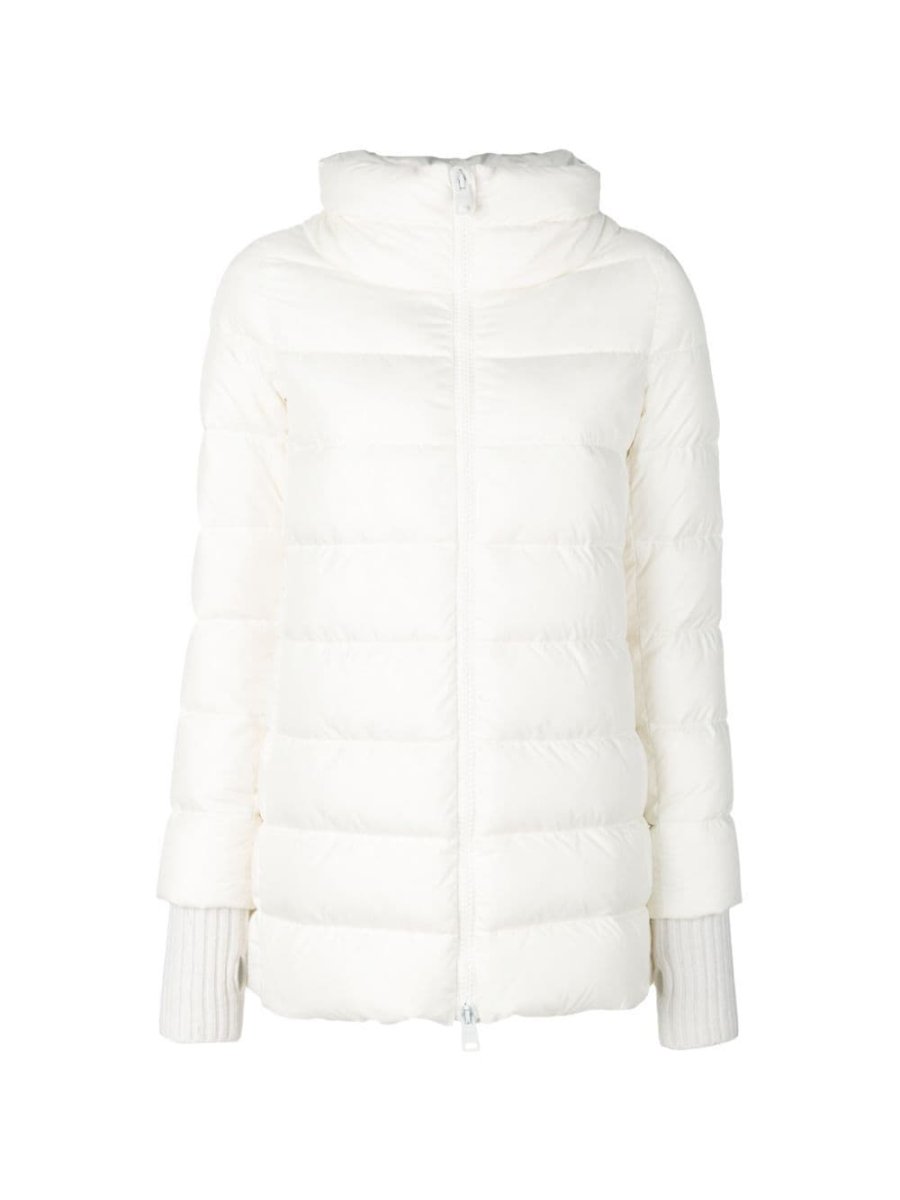 hooded feather-down padded coat