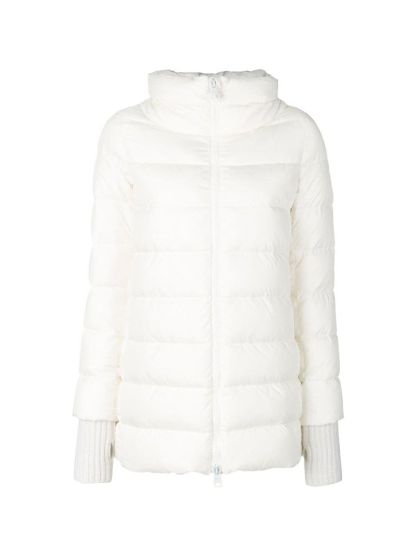 hooded feather-down padded coat