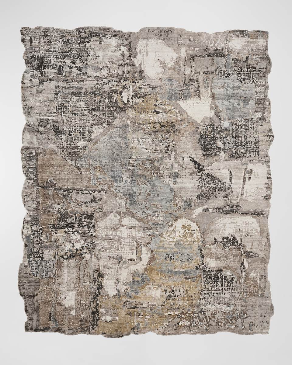 Abstract Hand-Knotted Rug, 10' x 14'