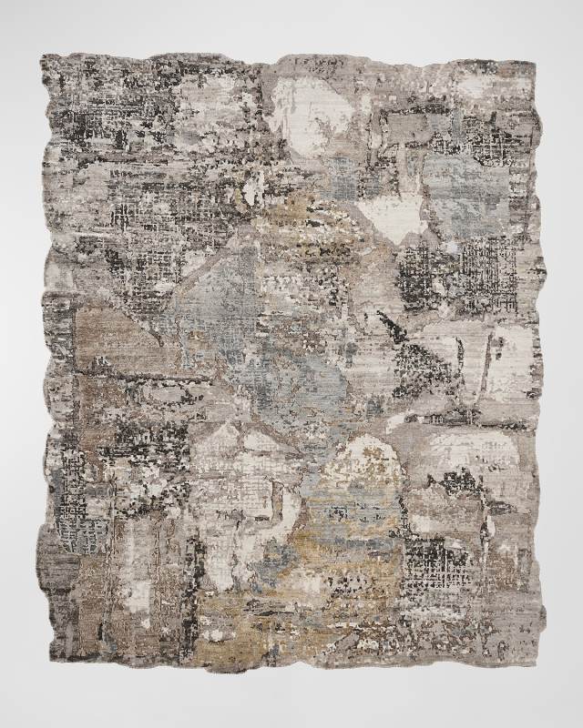 Abstract Hand-Knotted Rug, 10' x 14'