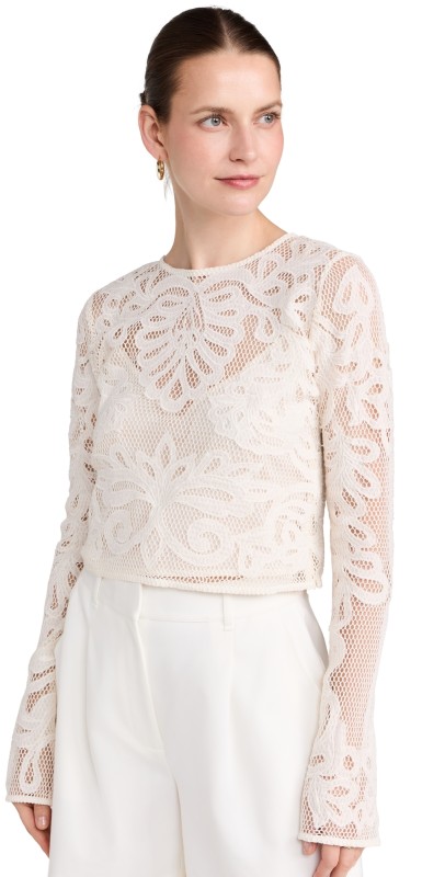 MISA Oscana Top Embroidered Mesh