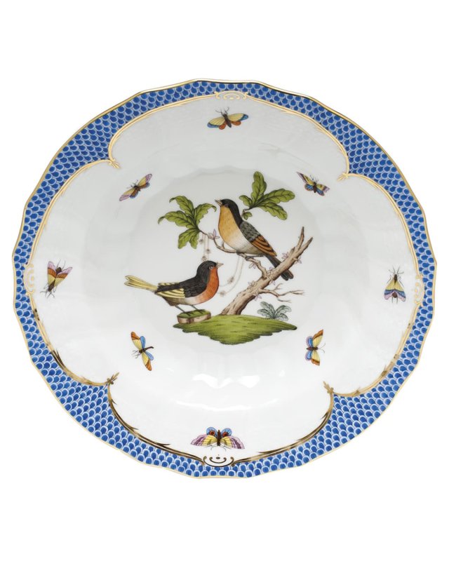 Rothschild Blue Motif 08 Rim Soup Bowl