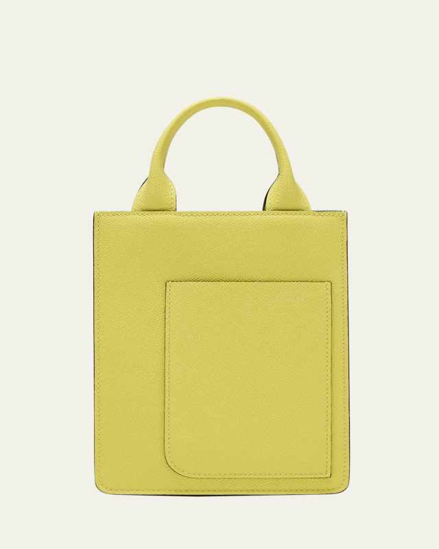Mini Boxy Leather Top-Handle Bag
