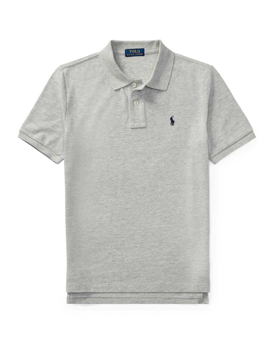 Boy's Short-Sleeve Logo Embroidery Polo Shirt, Size S-XL