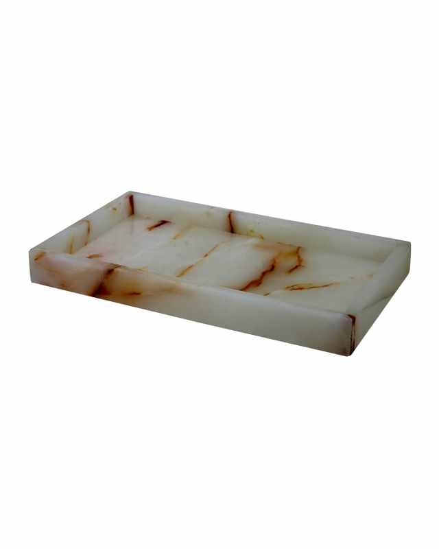 Myrtus Collection Light Green Onyx Vanity Tray