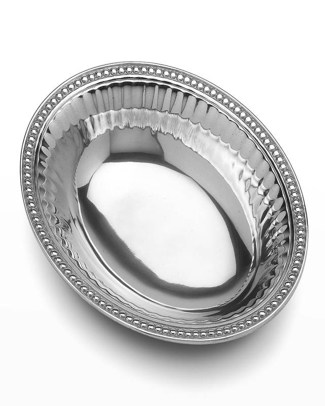 Flutes & Pearls Medium Oval Bowl