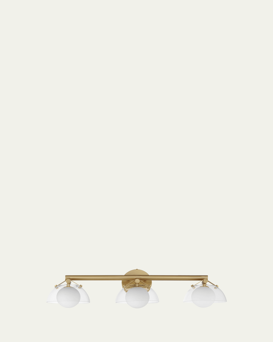 Mat Sanders design from Studio M Domain 3-Light Wall Sconce - Clear/Black