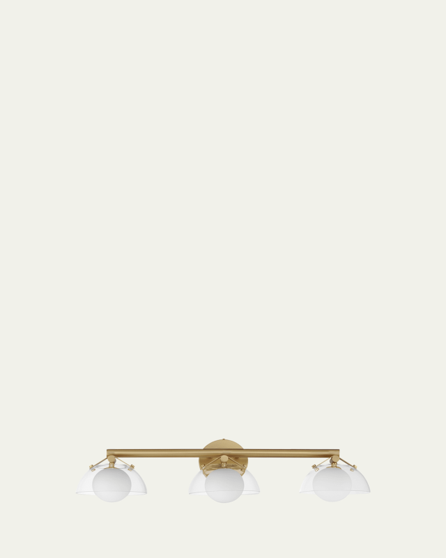 Mat Sanders design from Studio M Domain 3-Light Wall Sconce - Clear/Black
