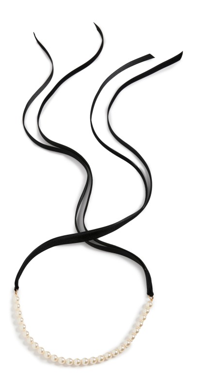 Jennifer Behr Pearl Ribbon Necklace Pearl