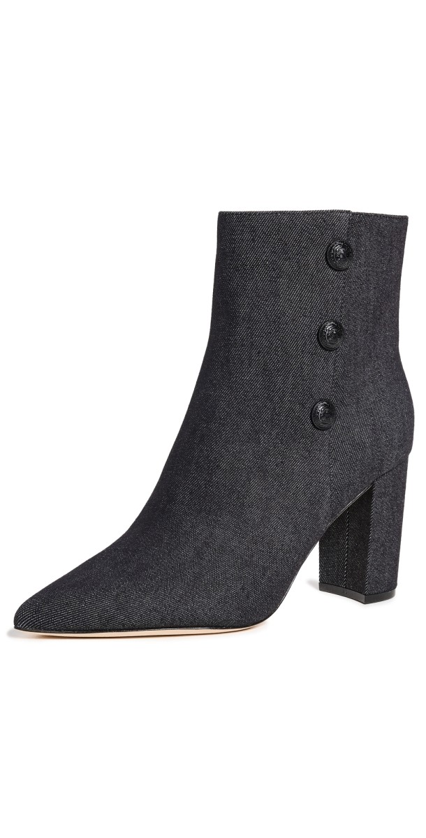 L'AGENCE Theodora Booties Black Denim