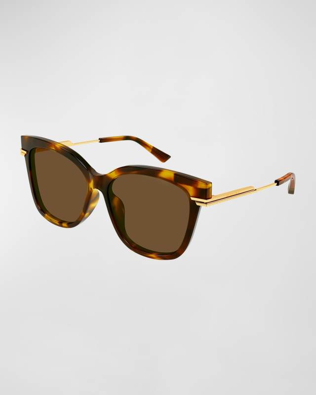 Engraved Logo Acetate & Metal Cat-Eye Sunglasses