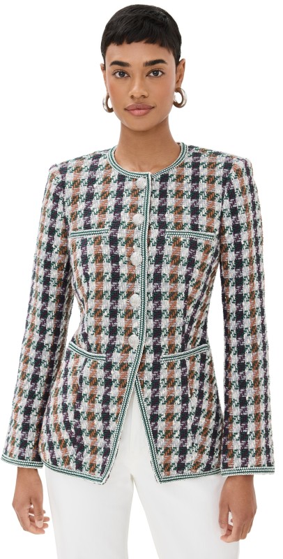 Veronica Beard Alessia Jacket Light Forest Multi