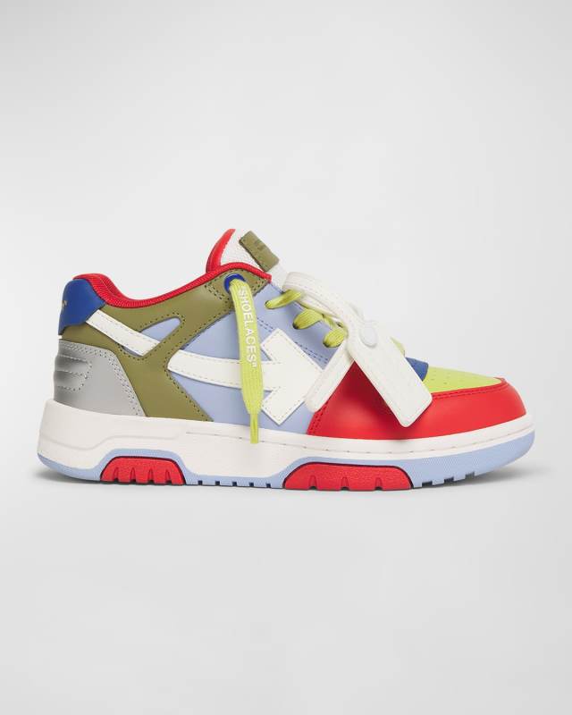 Boy's Out Of Office Tricolor Leather Sneakers, Toddlers/Kids