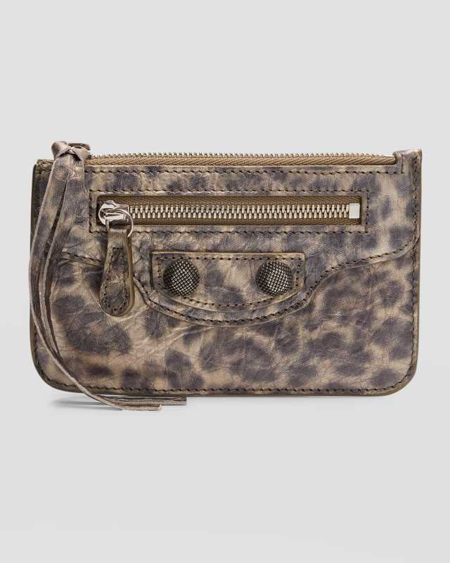 Le Cagole Long Leopard-Print Coin and Card Holder