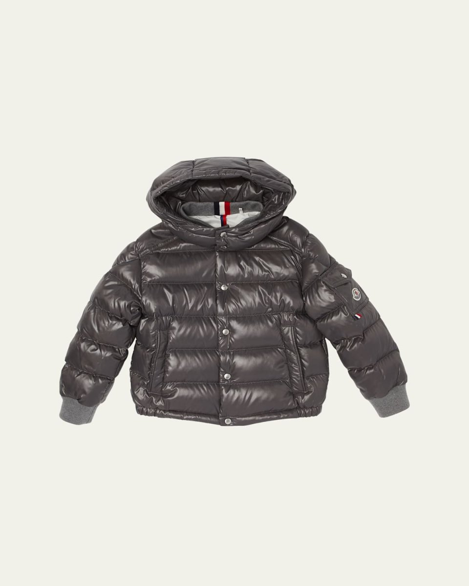 Boy's Manaem Shiny Puffer Jacket, Size 8-14