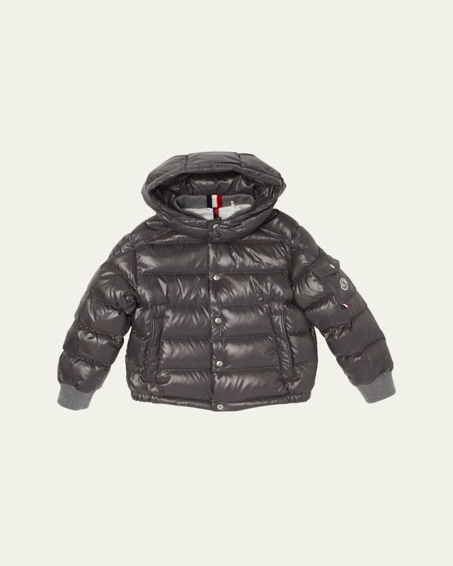 Boy's Manaem Shiny Puffer Jacket, Size 8-14