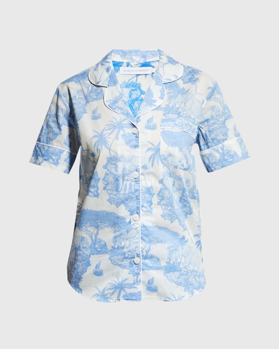 Loxodonta Safari-Print Pajama Set