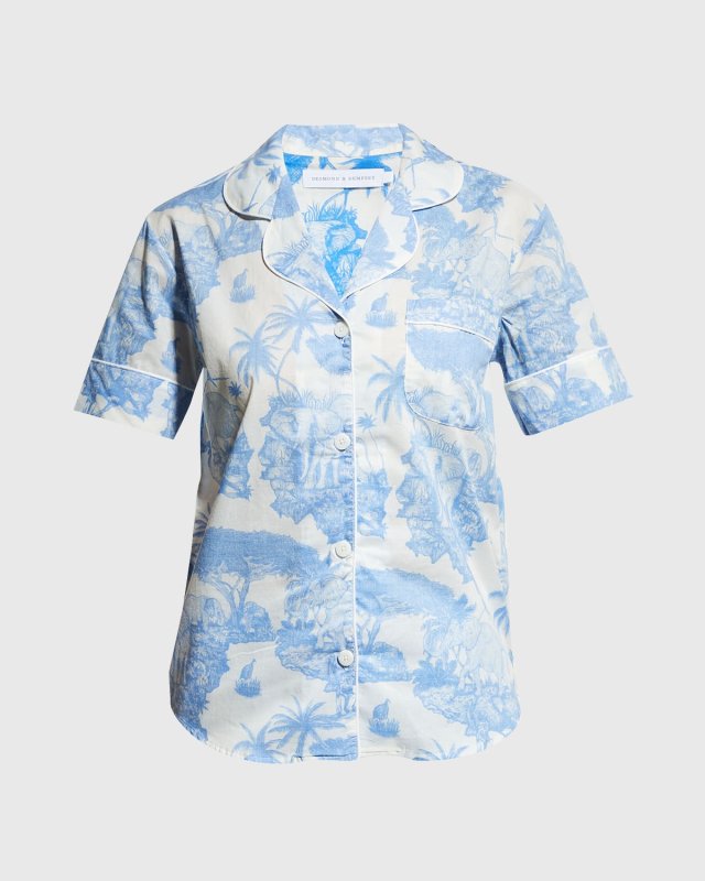 Loxodonta Safari-Print Pajama Set