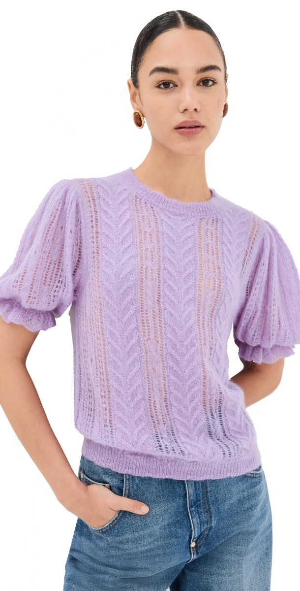 Ulla Johnson Mavis Alpaca Top Lavender