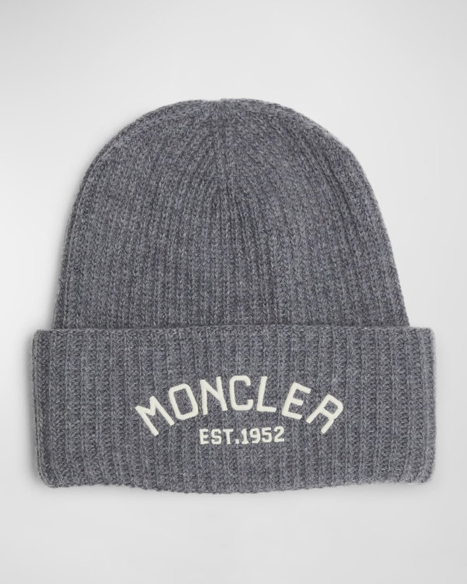 Kid's Wool Embroidered Logo-Print Beanie, Size S-