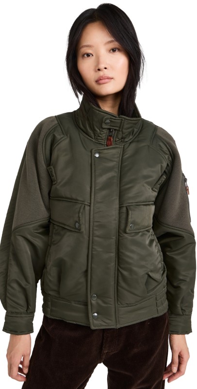R13 Ribbed Flight Bomber Olive