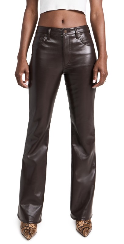 Citizens of Humanity Recycled Leather Lilah Pants Chocolate Torte