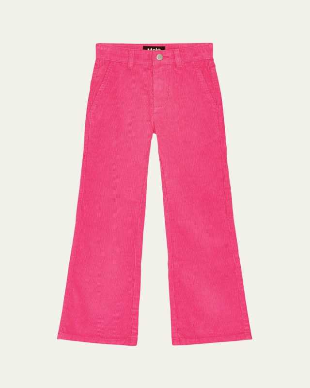 Girl's Aida Ribbed Pants, Size 3-7