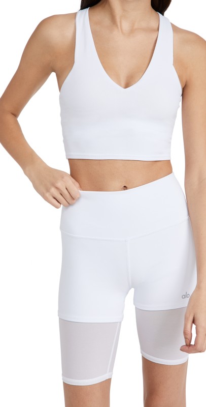 Alo Yoga Real Bra Tank White