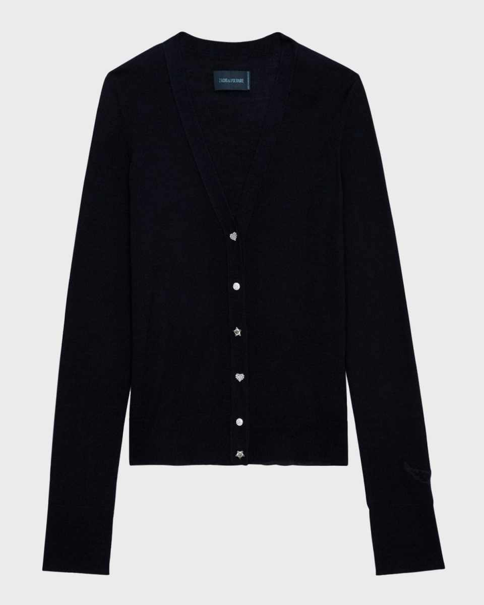 Jemma Merino Wool Jewel Cardigan
