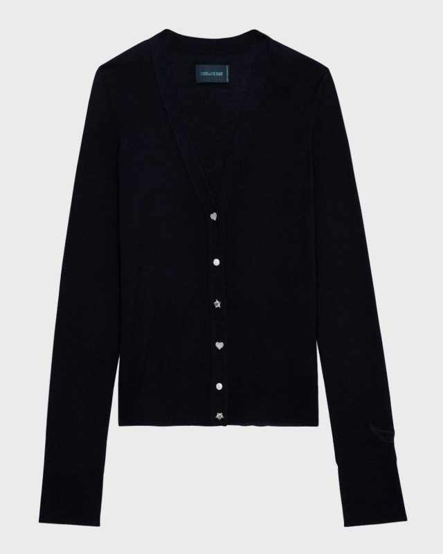 Jemma Merino Wool Jewel Cardigan