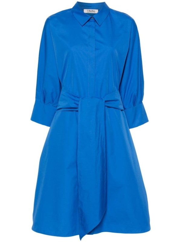 poplin midi shirt dress