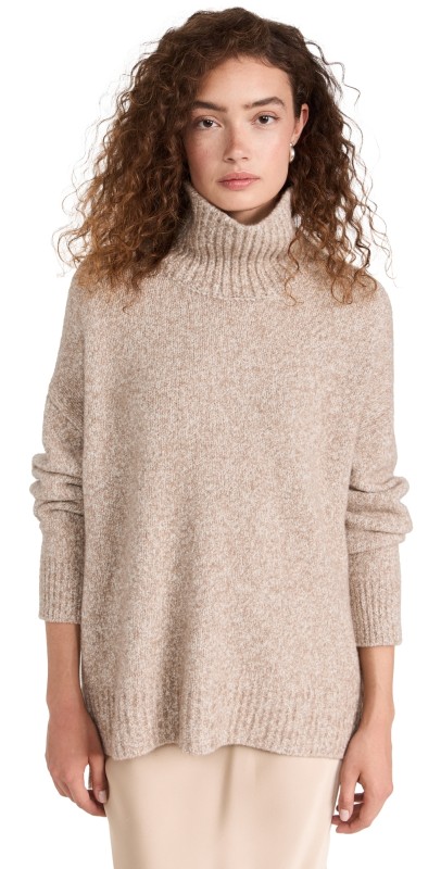 LISA YANG Elwinn Sweater Speckled Light Sand Bouclè