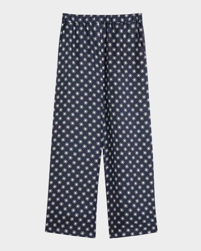 Vik Medallion-Print Silk Pants