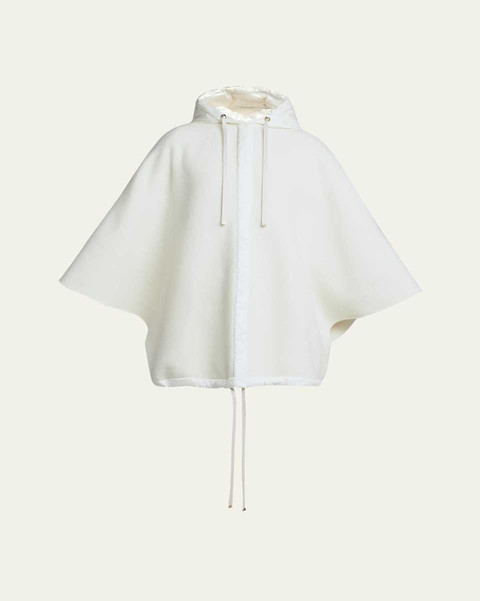 Hooded Wool Cashmere Cape