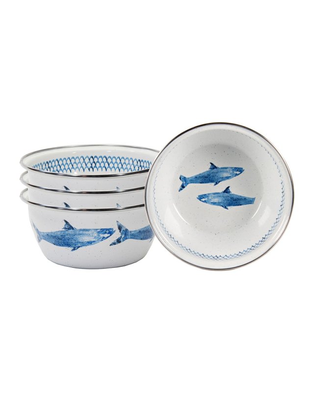 Fish Camp Salad Bowls, Set of 4