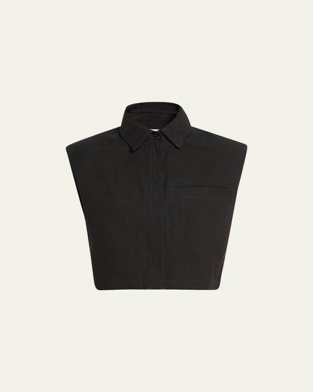 Polo Cap-Sleeve Top