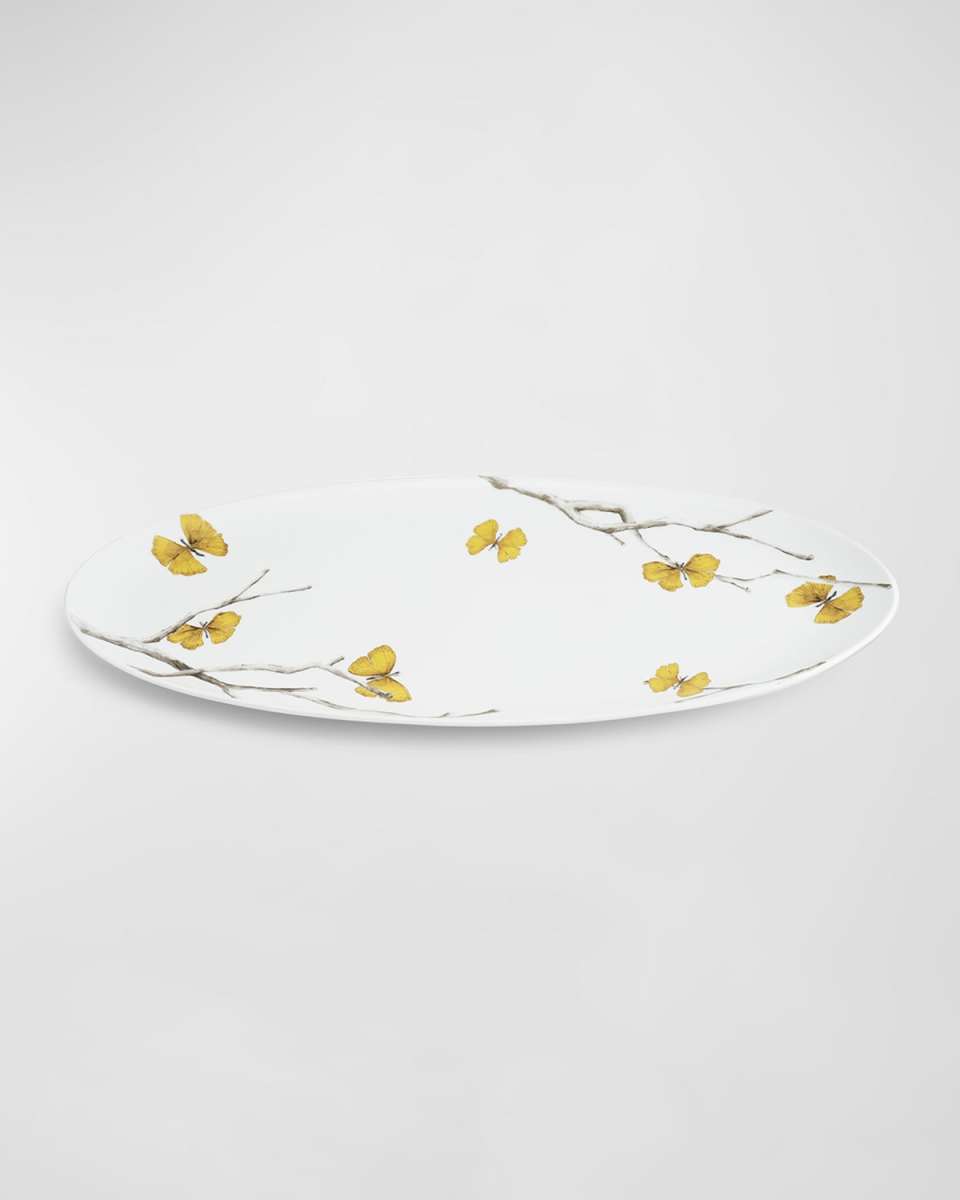 Butterfly Ginkgo Porcelain Platter