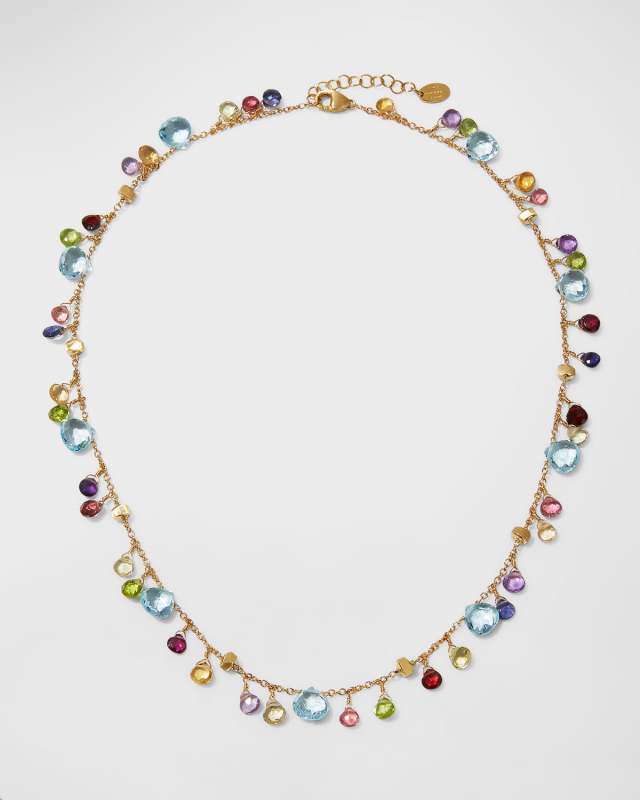 18K Yellow Gold Single-Strand Amethyst Paradise Necklace