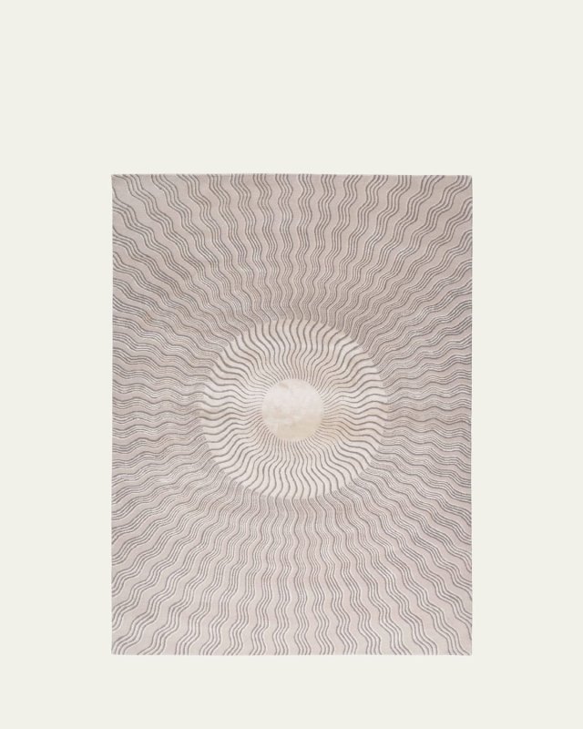 Sunray Nude Hand-Knotted Rug, 6' x 9'