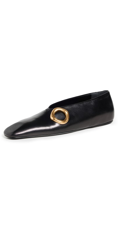 Jil Sander Ballerina Flats Black