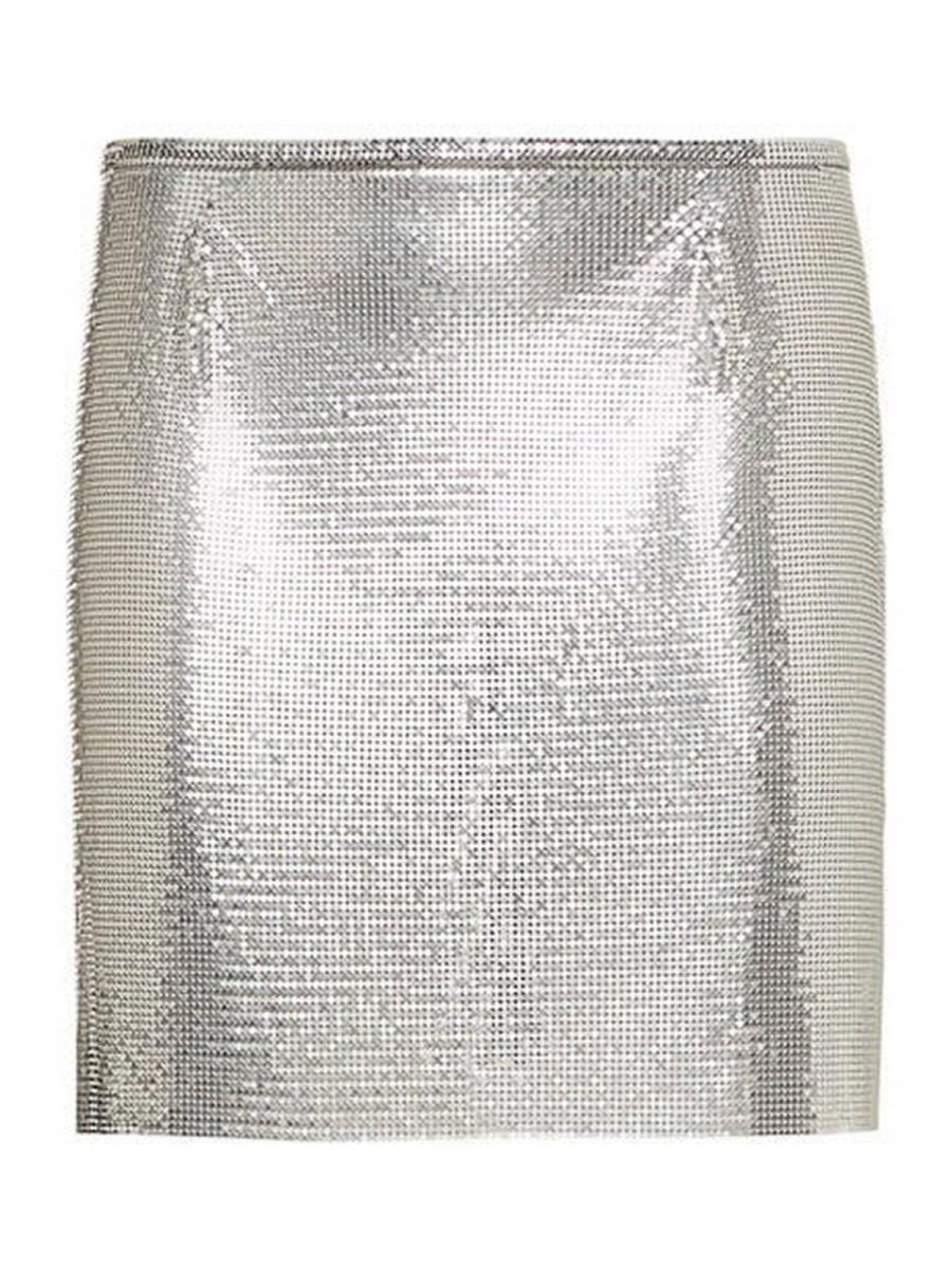 Rabanne Jupe Midi - Argent