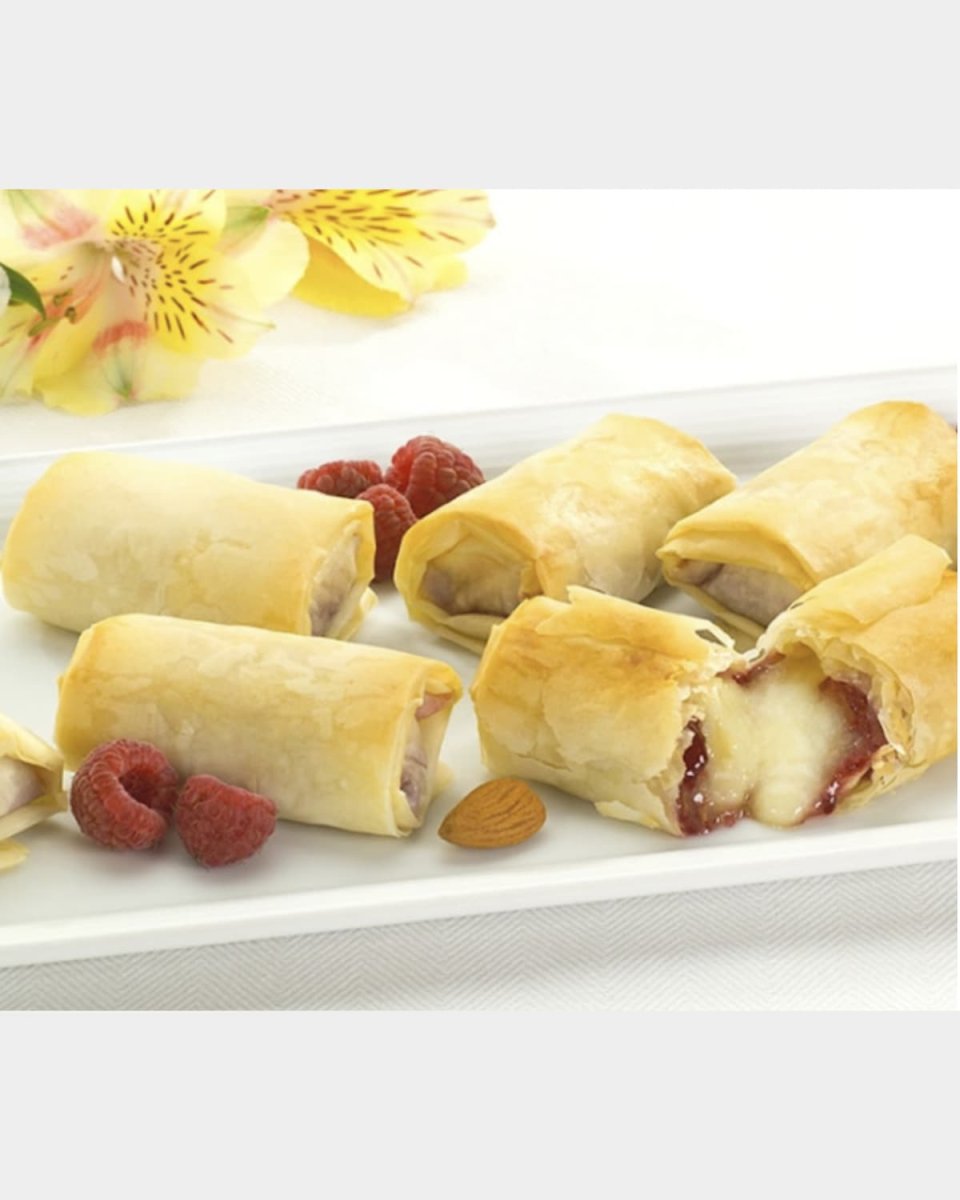 Brie & Raspberry with Almonds in Fillo, 10 Pieces - Serves 5-10