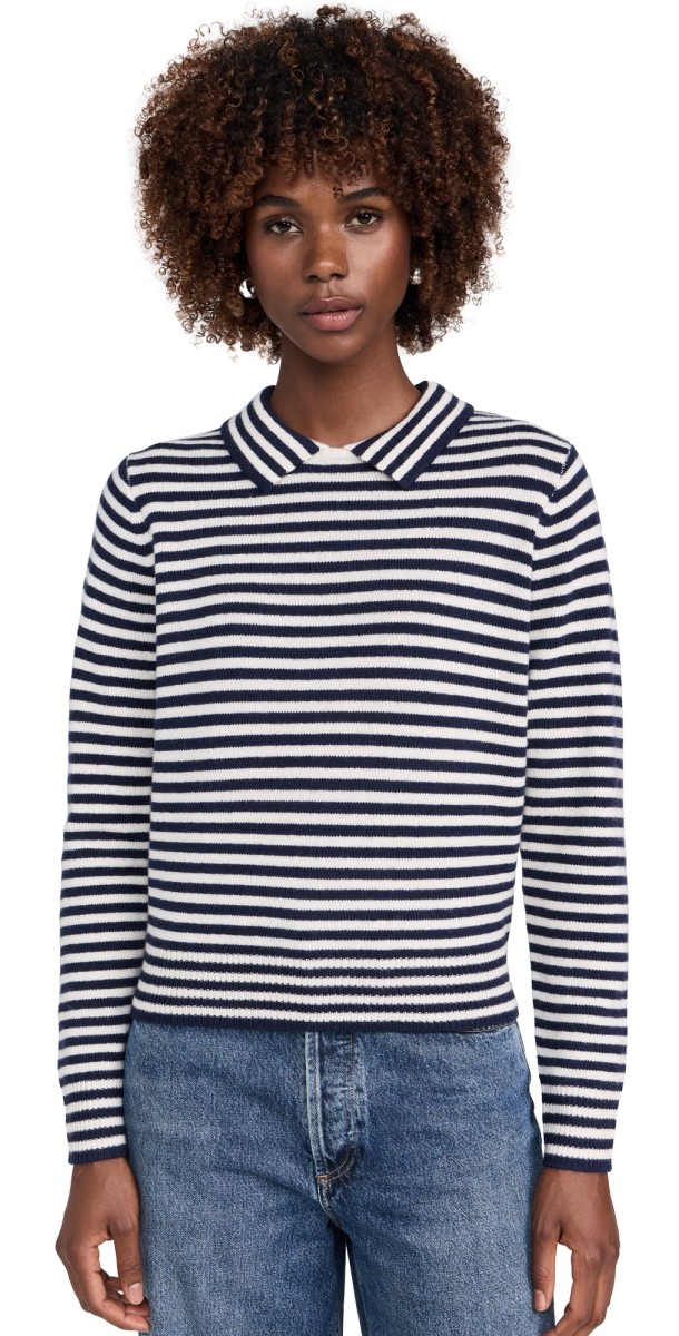 DEMYLEE Apis Stripe Sweater Off-White/Navy